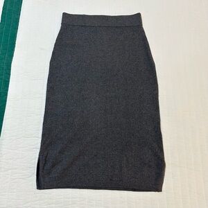 Boden Ribbed Knit Pencil Skirt Wool Blend Gray Stretch Workwear Women’s Size US4